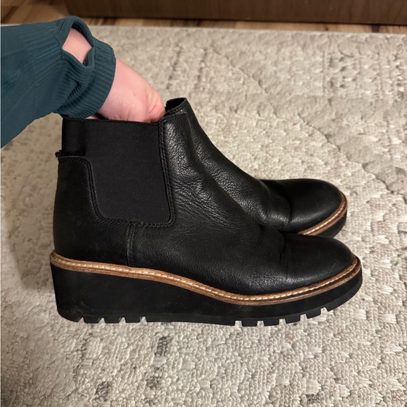 Eileen Fisher Black Ankle Boots - Picture 3 of 4